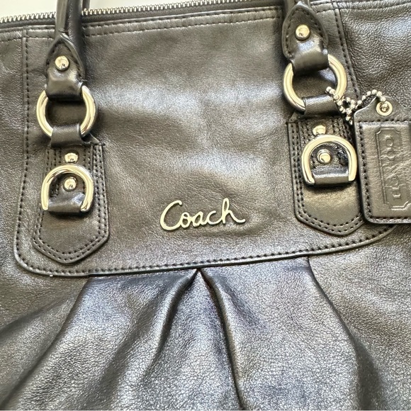 Coach Black Ashley Leather Sachel F15447 - Picture 5 of 13